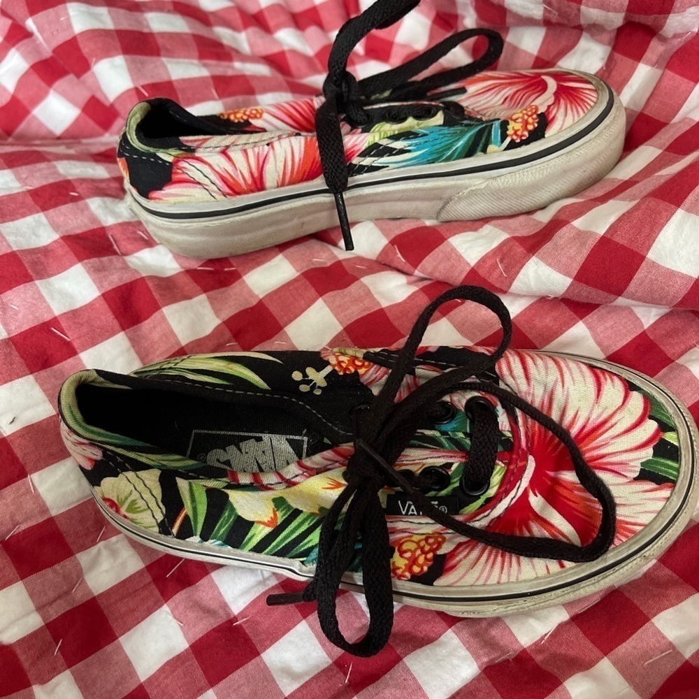 VANS Off The Wall Lace-Ups Shoes Tropical Kids Size 10.5 US - Picture 7 of 8